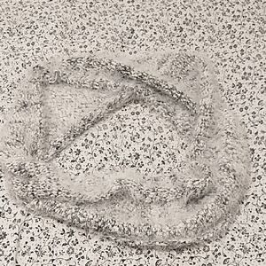 Calvin Klein Cozy Knit Scarf in White and Gray